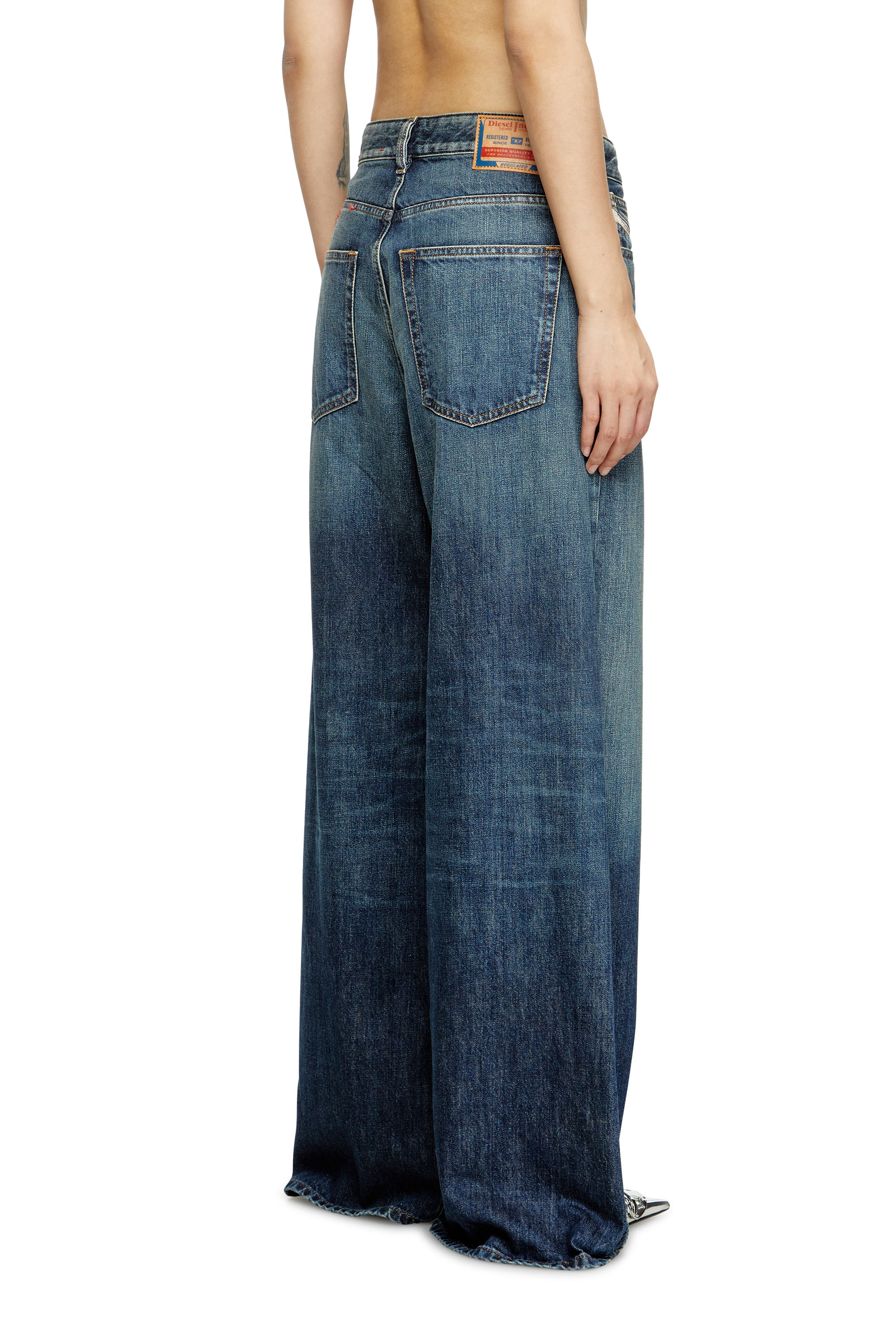 Relaxed Jeans 1996 D-Sire 09H59, Dark Blue Diesel - Woman's Relaxed Jeans 1996 D-Sire 09H59, Dark Blue - 4