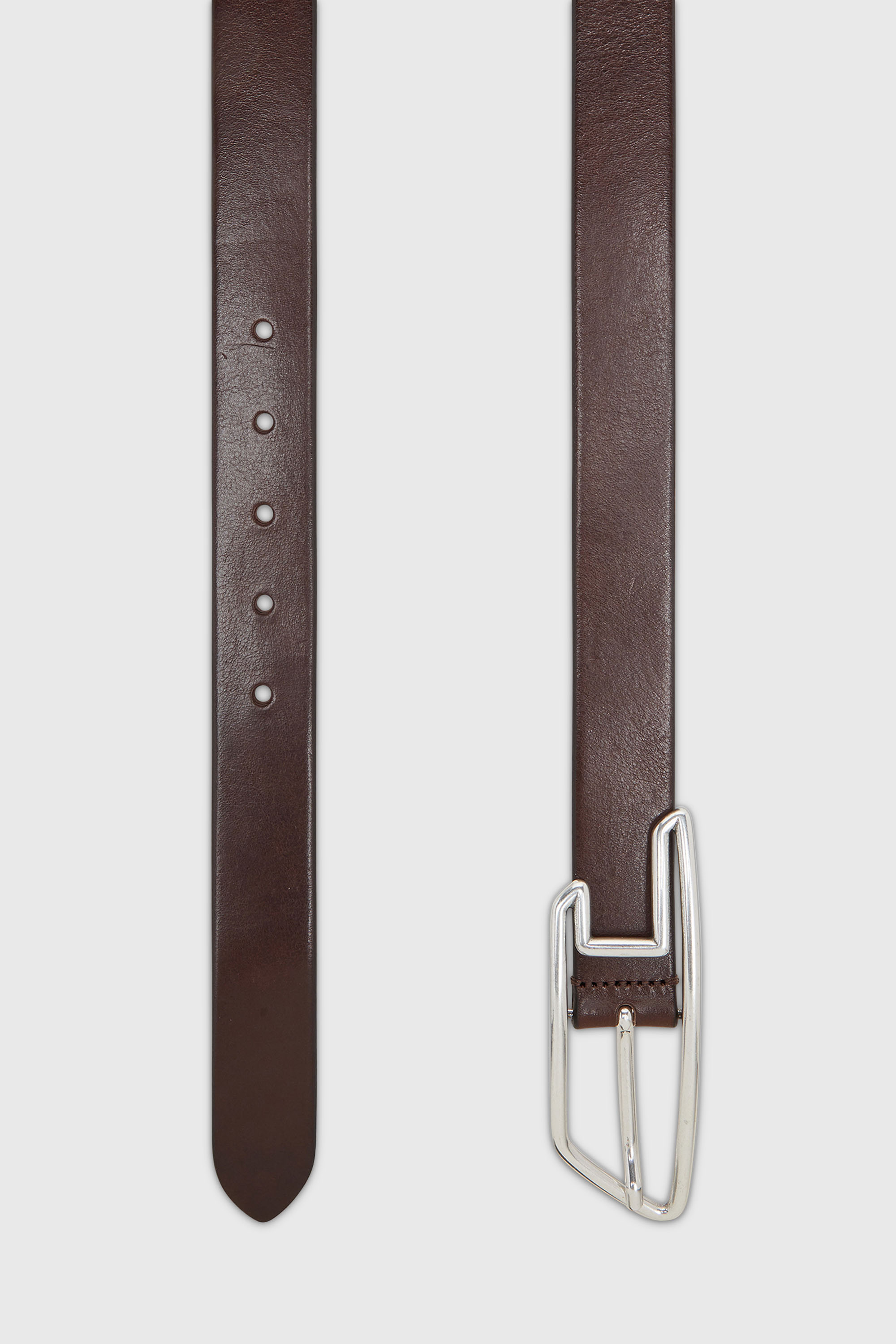 Diesel - B-D LINE 30, Unisex's 3cm leather belt with D-logo buckle in Brown - 2